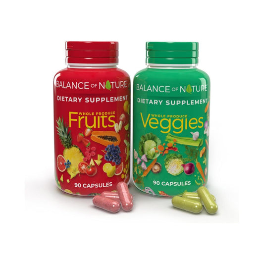 Natures Fruits & Veggies Balance Dietary Supplement 2 Pack 90 Capsules Each
