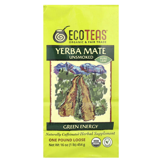 Loose Yerba Mate, Green Energy, Unsmoked, 16 oz (454 g)