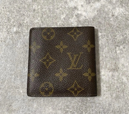 Louis Vuitton Monogram Portefeuille Marco Bifold wallet Leather rare Japan