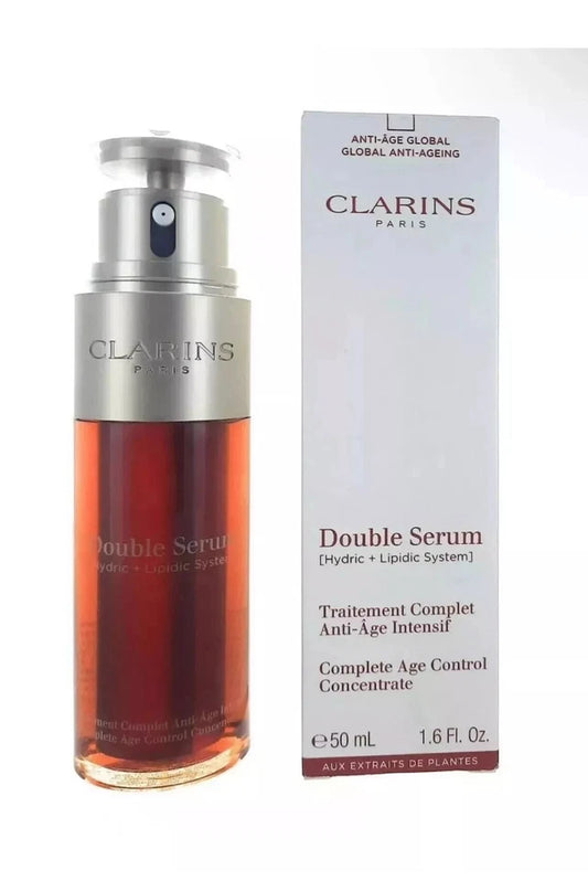 Clarins Double Serum Complete Age Defying Concentrate 1.6oz Hydric + Lipidic NEW